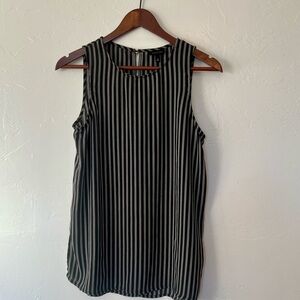 Who What Wear Black and White Striped Blouse - Size Small